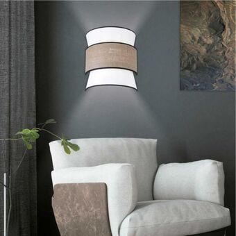 Lúzete Aplique de pared 2 luces blanco/tostado paola oferta