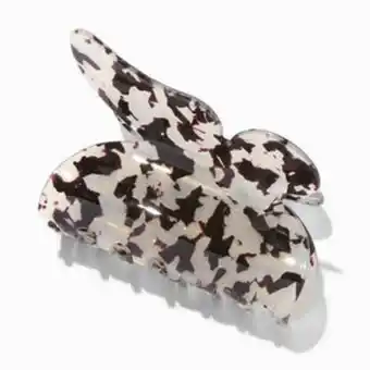 Claire's Large black tortoiseshell butterfly hair claw oferta