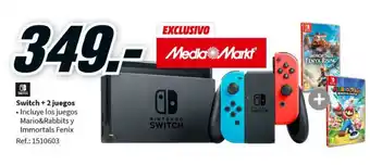 MediaMarkt Switch + 2 juegos oferta