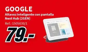 MediaMarkt Google Altavoz inteligente con pantalla Nest Hub (2GEN) oferta