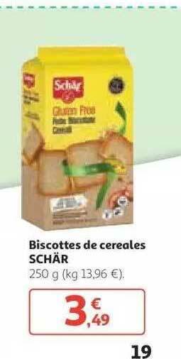Alcampo Biscottes De Cereales Schär 250g oferta
