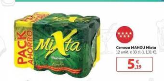 Alcampo Cerveza Mahou Mixta 12unid x 33cl oferta