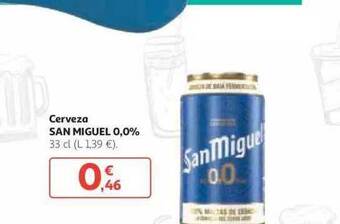 Alcampo Cerveza San Miguel 0.0% 33cl oferta
