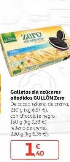 Alcampo Galletas Sin Azúcares Añadidos Gullón Zero oferta