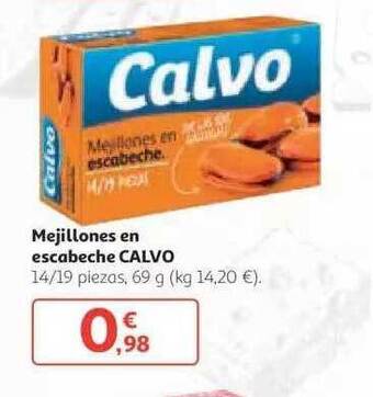 Alcampo Calvo Mejillones En Escabeche 14/19 69g oferta