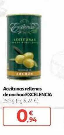 Alcampo Excelencia Aceitunas Rellenas De Anchoa 150g oferta