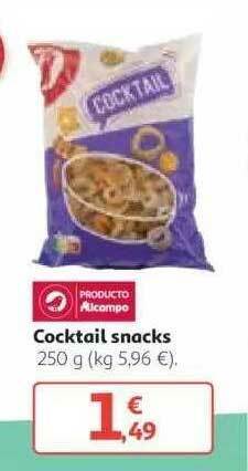 Alcampo Cocktail Snacks 250g oferta