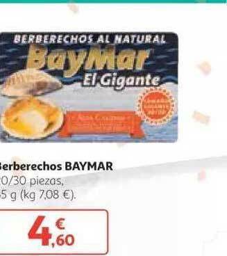 Alcampo Baymar Berberechos 5g oferta