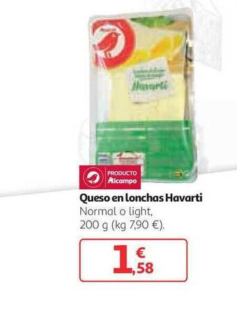 Alcampo Queso Ne Lonchas Havarti 200g oferta
