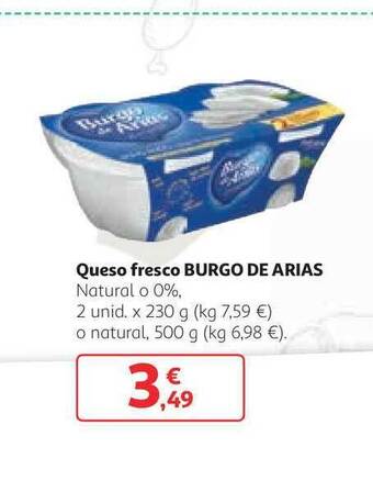 Alcampo Burgo De Arias Queso Fresco oferta