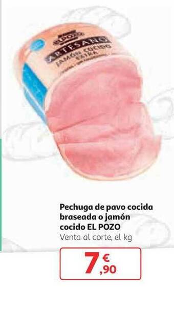 Alcampo Pechuga De Pavo Cocida Braseada O Jamón Cocido El Pozo oferta