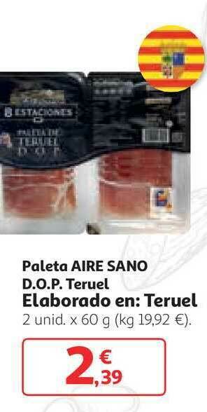 Alcampo Paleta Aire Sano D.o.p. Teruel 2unid x 60g oferta