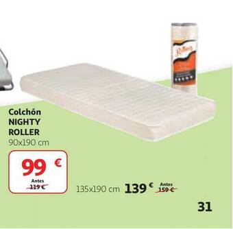 Alcampo Roller Colchón Nighty 90x190cm oferta