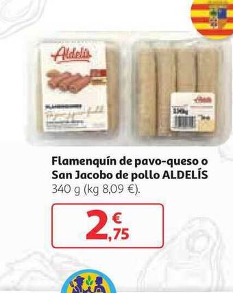 Alcampo Flamenquín De Pavo-queso O San Jacob De Pollo Aldelís 340g oferta