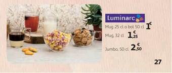 Alcampo Mug 25 Col O Bol 50 Cl Mug 32 Cl Jumbo 50 Cl Luminarc oferta