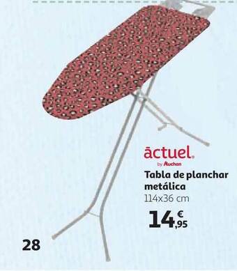 Alcampo Actuel Tabla De Planchar Metálica 114 x 36cm oferta