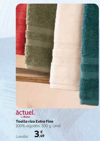 Alcampo Actuel Toalla Rizo Extra Fine oferta