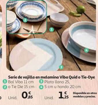 Alcampo Serie De Vajilla En Melamina Viba Quid O Tie-dye oferta