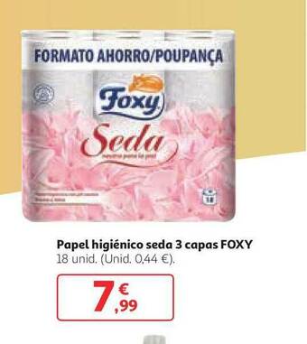 Alcampo Foxy Papel Higiénico Seda 3 Capas oferta