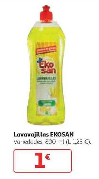 Alcampo Lavavajillas Ekosan 800ml oferta
