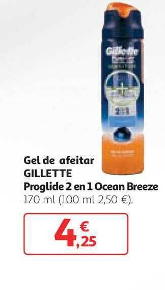 Alcampo Gel De Afeitar Gillette Proglide 2 En 1 Ocean Breeze 170ml oferta