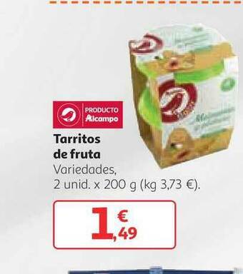 Alcampo Tarritos De Fruta oferta