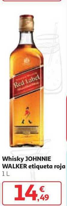 Alcampo Whisky Johnnie Walker Etiqueta Roja 1L oferta