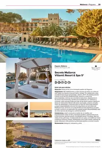 Viajes El Corte Inglés Paguera. mallorca. bulevar de poguera, 66. secrets mallorca villamil resort & spa 5* servicios ofrecidos mallorca. paguera oferta