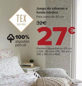 Carrefour Juego de sábanas o funda nórdica oferta