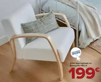 Carrefour Sillón bajo tapizado en borreguito hella oferta
