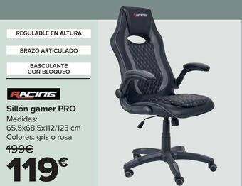 Carrefour Racing sillón gamer pro oferta