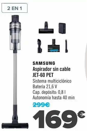 Carrefour Samsung aspirador sin cable jet-60 pet oferta