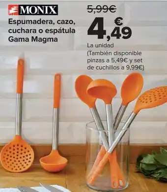 Carrefour Monix espumadera, cazo, cuchara o espátula gama magma oferta