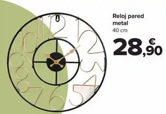 Carrefour Reloj pared metal oferta
