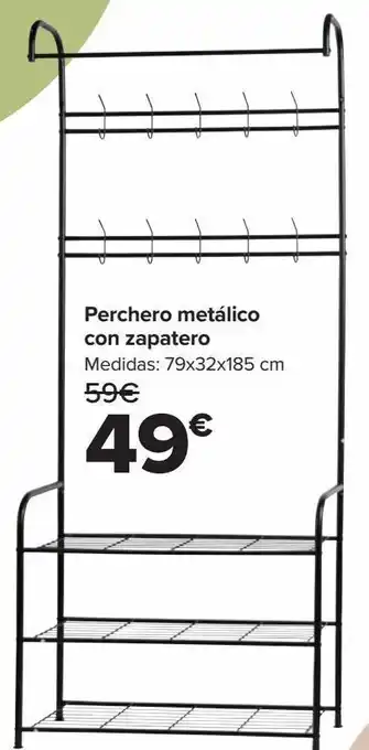 Carrefour Perchero metálico con zapatero oferta
