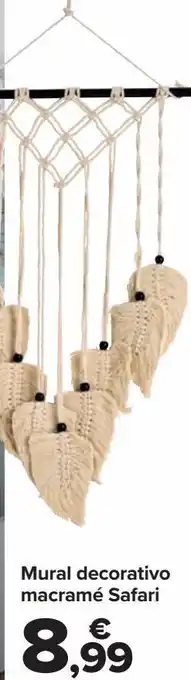 Carrefour Mural decorativo macramé safari oferta
