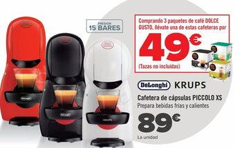 Carrefour Dëlonghi krups cafetera de cápsulas piccolo xs oferta