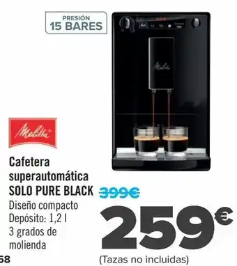 Carrefour Cafetera superautomática solo pure black oferta