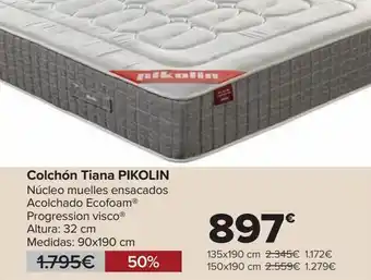 Carrefour Colchón tiana pikolin oferta