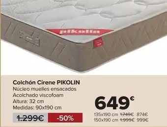 Carrefour Colchón cirene pikolin oferta