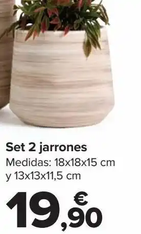 Carrefour Set 2 jarrones oferta
