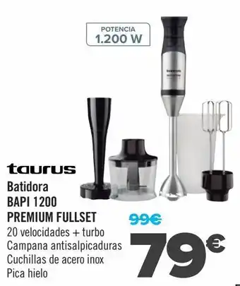 Carrefour Taurus batidora bapi 1200 premium fullset oferta