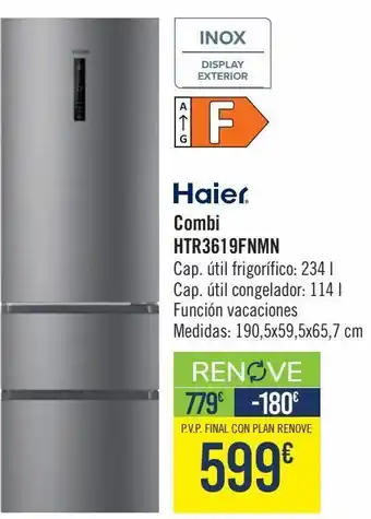 Carrefour Haier combi htr3619fmn oferta