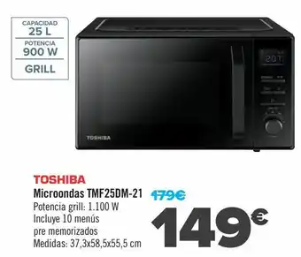Carrefour Toshiba microondas tmf25dm-21 oferta