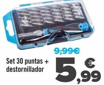 Carrefour Set 30 puntas + destornillador oferta