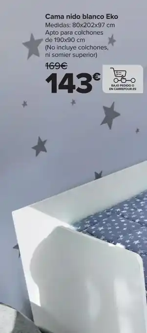 Carrefour Cama nido blanco eko oferta