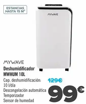 Carrefour Mywave deshumificador mwhum 10l oferta
