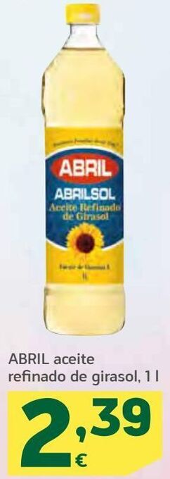 HiperDino Aceite de girasol abril oferta