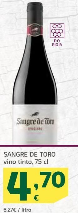 HiperDino Vino tinto sangre de toro oferta