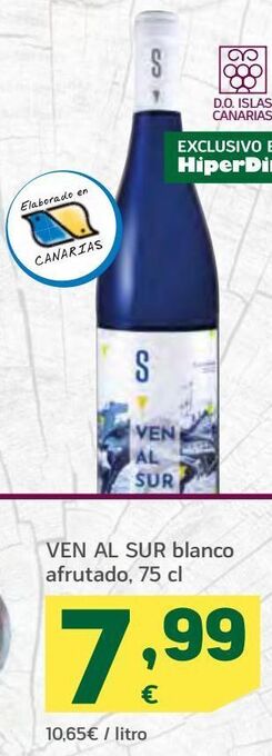 HiperDino Vino blanco oferta